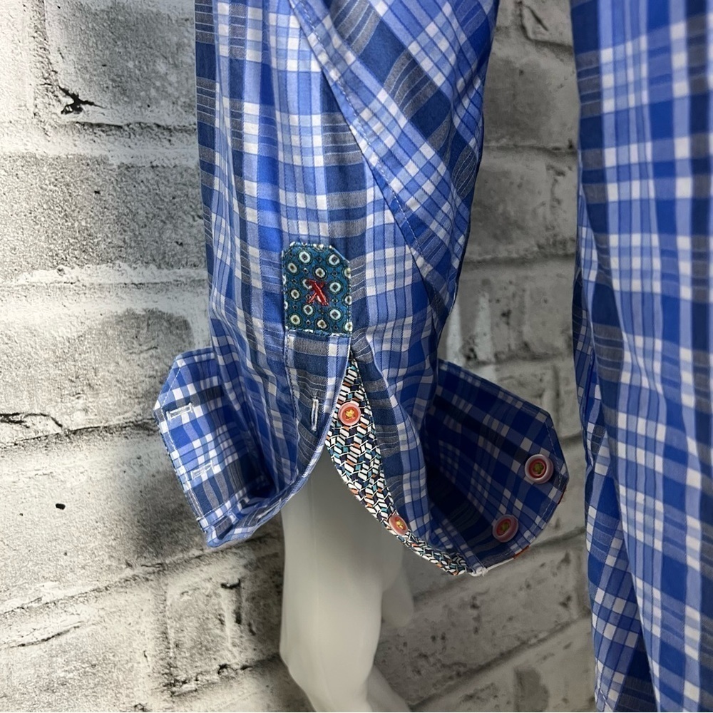 Robert Graham X Flip Cuff Plaid Checked Shirt - Picture 7 of 10